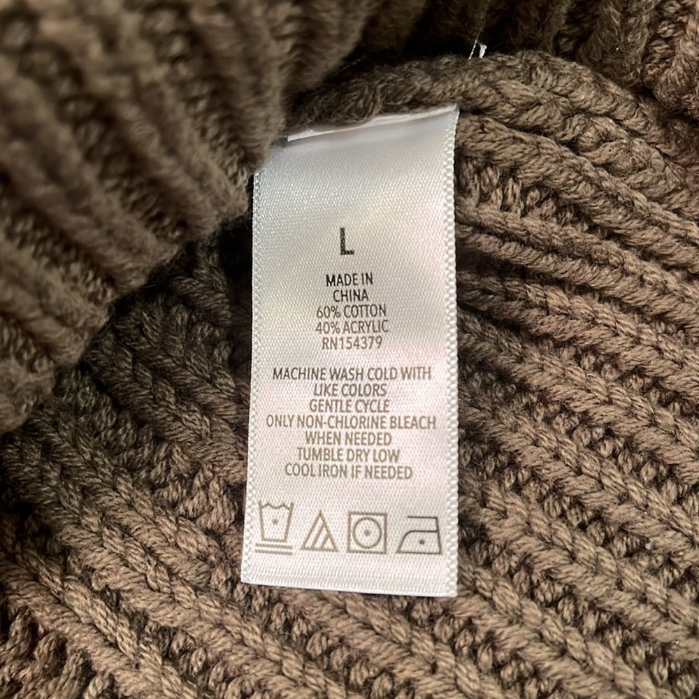 Aeropostale Olive Cable-Knit Crew-Neck Sweater/NWT/Large - Picture 8 of 12